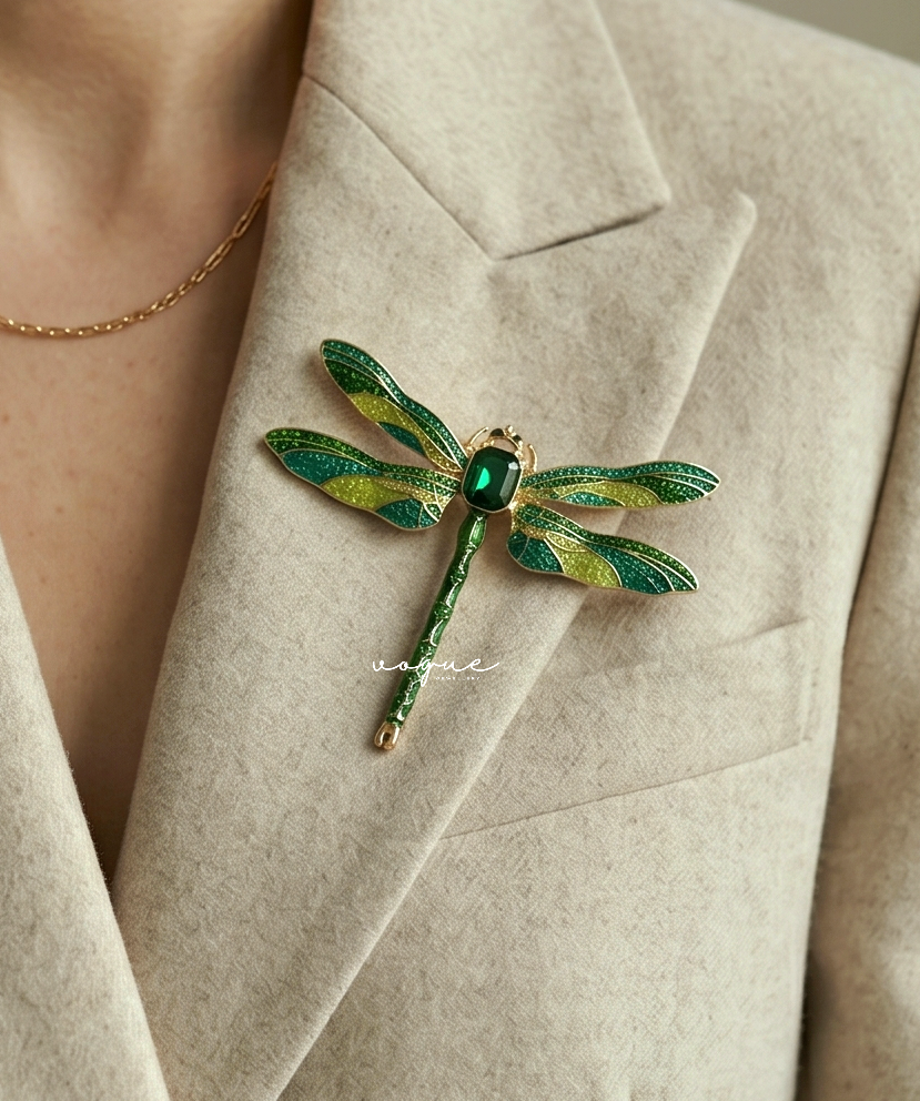 ENAMEL GREEN DRAGONFLY