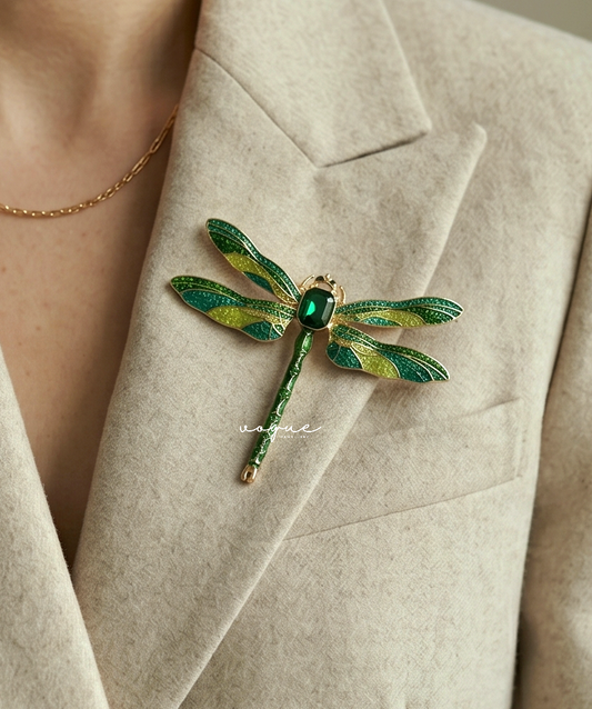 ENAMEL GREEN DRAGONFLY